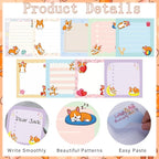 Lovarywow Corgi Sticky Notes Gifts - 9Pack Cute Sticky Notes 3x3 Cartoon Corgi Gifts for Corgi Lovers Corgi Notepads Funny Dog Post Pads for Women Office School Supplies 450 Sheets