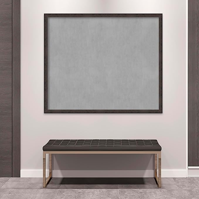 Amanti Art Black Framed Magnetic Board 43x51 Oversize Vision Board for use with Magnets, 100% Metal Sheet to Display Items as Office Decor or for Home Organization in mudroom, Kitchen or Kids Room