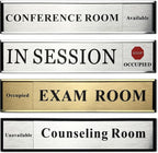 SINKAA Custom Slider Sign for Door and Wall - 2 X 10 inch Custom Slider Sign for Home, Office, Hotels, Hospital, Conference Room, Slider Door sign with Aluminum Holder
