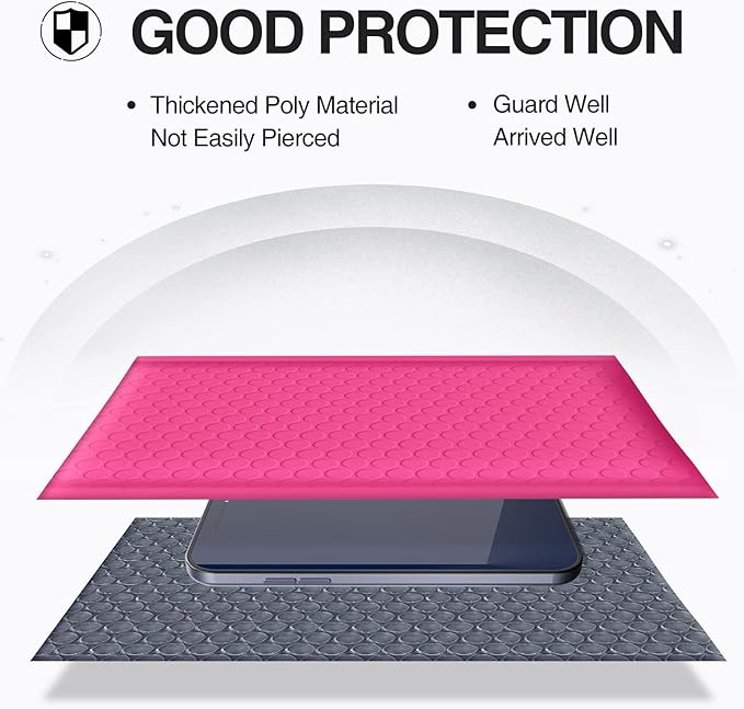 UCGOU Bubble Mailers 9.5x14.5 Inch Hot Pink 25 Pack Poly Padded Envelopes Large #4 Mailing Packages Opaque Packaging Postal Self Seal Adhesive Waterproof Boutique Shipping Bags for Clothes