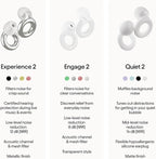 Loop Experience 2 Ear Plugs – Stylish Certified Hearing Protection for Concerts & Festivals, Live Events, Musicians, Sports, DJs and Nightlife – 17dB Noise Reduction Earplugs (High-Fidelity)
