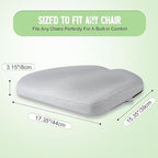 Aurssa Air Fiber Office Chair Cushion - Ergonomic Seat Cushion for Orthopedic Coccyx, Relief Hip & Back Support - Doctor Recommended Cushion for Long Sitting Worker Driver & Handicapped (Light Grey)