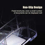 xydstay Acrylic Brochure Holder 8.5x11 Inches Slant Back Design, Clear Display Stand, Plastic Table Stand Sign Holder,Pamphlet Holder Flyer Holder, Acrylic Display Stand, Acrylic Table Signs Plastic Paper Holder for Office, Home, Store, 4 Pack