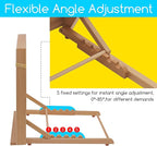 MEEDEN A3 Wooden Tabletop Easel for Painting, 5-Position Adjustable Drawing & Sketching Board with Shoulder Strap, Portable Beechwood Desktop Art Easel Stand for Adults, Artists, Beginners & Student