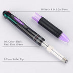 Bribobo 8 Pack Multicolor Ballpoint Pens 4-in-1 0.7mm Colored Retractable Ballpoint Gift Pens for Office School Supplies Students Gift