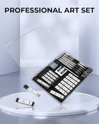 Four Candies 27PCS Art Mechanical Pencil Set with Case, 4PCS Metal Drawing Pencil 0.3, 0.5, 0.7, 0.9 mm & 2PCS 2mm Lead Holder (HB 2H 2B 4B Color) with 552 Graphite Lead Refills for Drawing Sketching