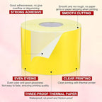 PATIKIL 3 x 5 Inch Rectangle Inventory Color Coding Labels 1 Roll, Square Self-Adhesive Inventory Label Stickers for Office Home Organization Name Tags, 500 Per Roll, Yellow