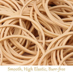 Rubber Bands Office Supplie 1100Pcs(approx. 1LB) Size #16 Rubberbands Light Brown Elastics Rubber Bands Thin Small Rubber Band for Office Home Supply File Folder