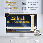 JEEETINTX Magnetic Computer Privacy Screen Filter 22 inch for 16:10 Widescreen Monitor Desktop PC, 22in Hanging Removable Anti Blue Light Glare Eye Protection Shield, Screen Protector Panel