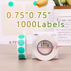 PARLAIM 3/4 Inch Roll Color Coding Labels,1000 per Roll Round Permanent Adhesive Color Coding Circle Dot Stickers for Office Home (Aqua)