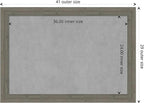 Amanti Art Grey Framed Magnetic Board 29x41 Large Vision Board for use with Magnets, 100% Metal Sheet to Display Items as Office Decor or for Home Organization in mudroom, Kitchen or Kids Room