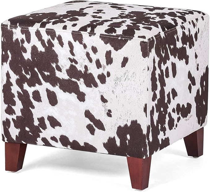 Edeco Ottoman with Square Cube Design, 16 Inch Footstools and Ottomans Small, Large Load Capacity, Square Foot Rest Ottoman for Living Room