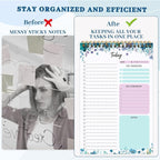 Thboxes 60 Pages To Do List Notepad, 6.7” X 9.8” To Do List Notebook Tear Off for Work Woman & Man Task Planner Notebook for Office School Task Checklist Pad Blue