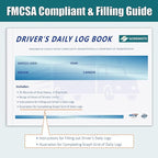 Daily Log Books for Truck Drivers with 7 & 8 Day Recap, 5 Pack, 2-Ply Carbonless, 35 Sets of Forms per Book, 8.5" x 5.5", Paper Driver Log Books for Truckers, Meet Requirements