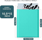 Metronic 3750 Pack Bubble Mailer 10.5x16 Inch Teal,Usable Size 10.5x15 Waterproof Padded Envelopes Large Bubble Mailers Cushioning for Shipping Clothes, Books, Small Business Full Pallet Bulk