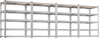 REIBII 2020LBS Garage Shelving Heavy Duty Metal Shelving 5 Tier Storage Shelves, Garage Shelves for Basement, Warehouse, Pantry, Closet, Kitchen, 72" H x 35.55" W x 16" D, Galvanized, 4 Pack