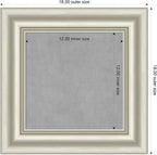 Amanti Art Silver Framed Magnetic Board 18x18 X-Small Vision Board for use with Magnets, 100% Metal Sheet to Display Items as Office Decor or for Home Organization in mudroom, Kitchen or Kids Room