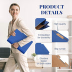 Skyygemm 48 Pcs Classification Folders Letter Size, 1 Divider Pressboard File Folder with Fasteners, Expanding File Organizer Bulk for School Teachers, Office Employee, Coworker, Staff (Dark Blue)