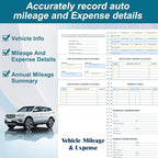 2 Pcs Auto Mileage & Expense Log Book for Car Taxes Vehicle Maintenance Expense Track Record Notebook Small Business Gas Miles Log Book for Driver 5 x 7.87 Inch(Novelty,Vivid Color)
