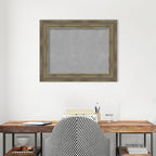 Amanti Art Grey Framed Magnetic Board 24x30 Medium Vision Board for use with Magnets, 100% Metal Sheet to Display Items as Office Decor or for Home Organization in mudroom, Kitchen or Kids Room