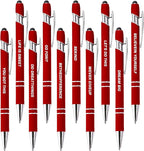 CRME 10pcs Red Nurse Pen Set Sculpture Funny Quotes Inspirational Pen Personalized Gifts Smooth Writing Pens No Smudge Pen Sets for Women Gift Nurse Week & Graduation Gifts