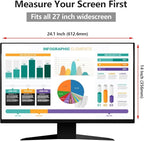 Pozlle [2 Pack Computer Privacy Screen Shield Compatible for 26/27 Inch 16:9 Widescreen Desktop Monitor - Anti Glare & Blue Light Filter - Hanging Design for Easy On/Off