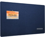Large Bulletin Board - 72 x 48 Inches, Decorative Felt Pin Board for Wall - 6' x 4' Foldable Photo Display Board with Self-Adhesive Tape, Includes 20 Push Pins - Dark Blue