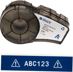 Brady Authentic (M21-750-595-BL) All-Weather Vinyl Label for Indoor/Outdoor ID, Lab and Equipment Labeling, White on Blue- For M210, M210-LAB, M211, BMP21-PLUS and BMP21-LAB Printers, .75" W, 21' L