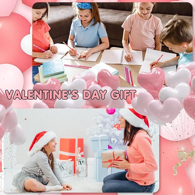 emzrivo 120 PCS Valentines Pencils Bulk Valentines Wood Pencils with Erasers Holiday Pencils for Classroom, 4 Style