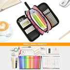 BOENLE Custom Cute Bear Pencil Case Box Boys Girls Personalized Name Large Pencil Pouch Stationery Pen Bag Organizer for Kids Adults School Office