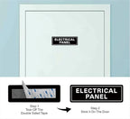 Electrical Panel Sign – Standard Electrical Cabinet Sign, Premium Durable Acrylic Material, Super Strong Self-Adhesive, Quick Installation, Suitable For Your Home And Business (9×3 Inches, Black)
