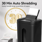QUIETLEMON 250-Sheet Heavy Duty Paper Shredder Auto Feed, P-5 Security Level, 60Min Non Stop Commercial Shredder for Office Home, Micro Cut, 8.72 Gallon Bin, <60dB Quiet, Auto Anti-Jam (OL380)