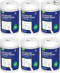 Loukin Whiteboard Cleaning Wipes, Dry Erase Board Cleaning Wipes, Non-toxic White board Wipes, 100 Wipes per Canister, 6 Pack