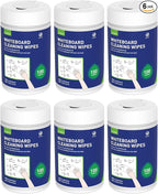 Loukin Whiteboard Cleaning Wipes, Dry Erase Board Cleaning Wipes, Non-toxic White board Wipes, 100 Wipes per Canister, 6 Pack