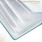 VIVID SCRIBBLES Dotted Journal – 160gsm Bleed Proof Thick White Paper – 200 Numbered Dot Grid Pages – 5.8 x 8.3 inch Dotted Notebook