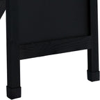 Sunnydaze Magnetic A-Frame Chalkboard Sign - Double-Sided Chalk Sandwich Board Sidewalk Sign - 30" x 20" - Black