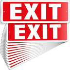 iSYFIX Exit Sign – 12 Pack 12x4 Inch – 100% Rust Free .040 Aluminum Signs, Laminated for Ultimate UV, Weather, Scratch, Water and Fade Resistance, Indoor and Outdoor, Exit Signs for Exterior.