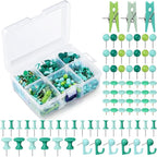 600 Pcs Decorative Push Pins, Plant Green Thumb Tacks 6 Types Cute Push Pin Clip for Bulletin Board Wall Cork Board Colorful Classroom Decor Teacher Must Haves Supplies School Crafts Project