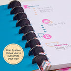 Happy Planner Undated Plans + Notes Monthly Planner Notebook Journal, 4-Month Planner, Homespun Theme, Classic Size, 95 Pages, 4 Dividers, 12 Planner Sticker Sheets, 7" x 9 3/4"