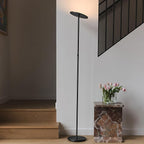 Brightech Sky LED Floor lamp, Torchiere Super Bright Floor Lamp for Living Room Decor & Office - Dimmable, Tall Standing Torch Lamp with Warm Light for Bedroom & Reading - Black