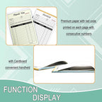 Homvle Invoice Receipt Book with Carbon Copies 2-Part Carbonless Sales Book for Small Boutique Business, 50 Sets