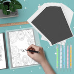 100 Sheets White Tracing Paper 100 Sheets Carbon Transfer Paper and 5 Pieces Ball Embossing Styluses for Wood Burning Craft, Paper, Canvas and Other Art Craft Surfaces