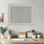 Amanti Art Silver Framed Magnetic Board 22x26 Small Vision Board for use with Magnets, 100% Metal Sheet to Display Items as Office Decor or for Home Organization in mudroom, Kitchen or Kids Room
