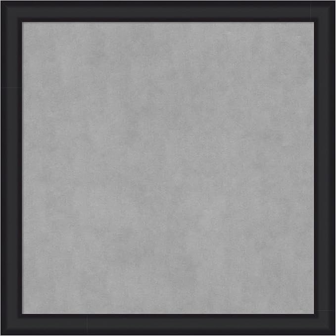 Amanti Art Black Framed Magnetic Board 27x27 Medium Vision Board for use with Magnets, 100% Metal Sheet to Display Items as Office Decor or for Home Organization in mudroom, Kitchen or Kids Room