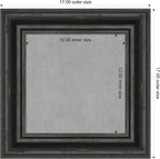 Amanti Art Black Framed Magnetic Board 17x17 X-Small Vision Board for use with Magnets, 100% Metal Sheet to Display Items as Office Decor or for Home Organization in mudroom, Kitchen or Kids Room