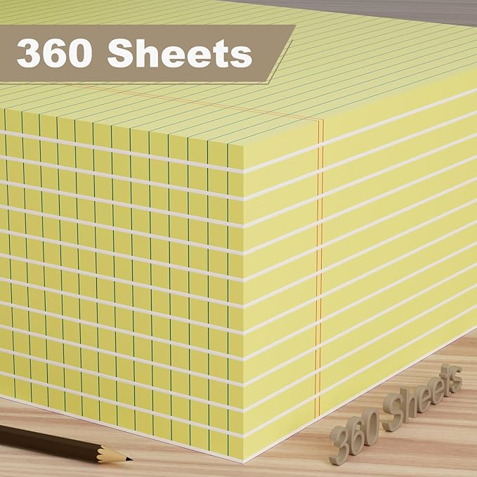 AILZFEI 12 Pack Yellow Legal Pads 8.5 x 11.75 College Ruled Yellow Note Pad Narrow Ruled 30 Sheets Notepads Perforated Writing Pad Clear Print 8x11 Legal Pads Pads of Paper