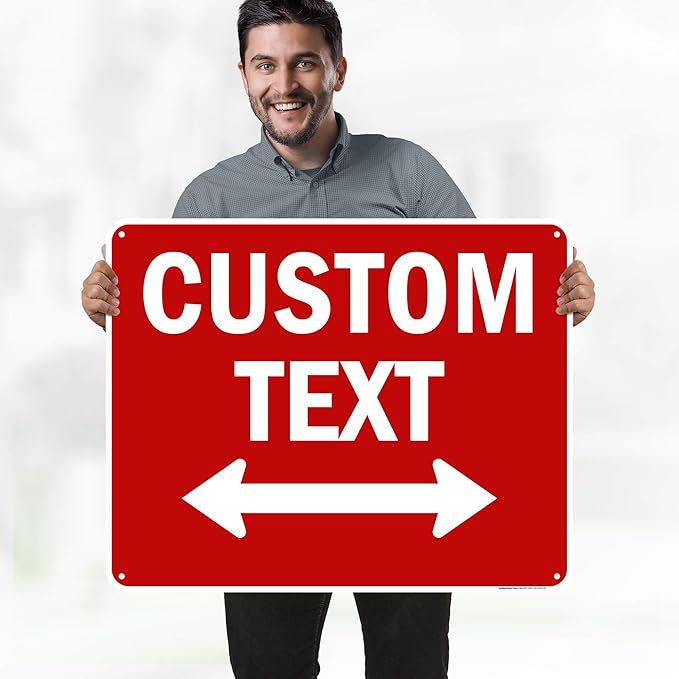 Custom Arrow,Custom Directional Sign, Two way Arrow,24x30 Inches, 55 mil thick HDPE (high density polyethylene) Made in USA by My Sign Center