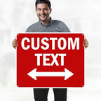 Custom Arrow,Custom Directional Sign, Two way Arrow,24x30 Inches, 55 mil thick HDPE (high density polyethylene) Made in USA by My Sign Center