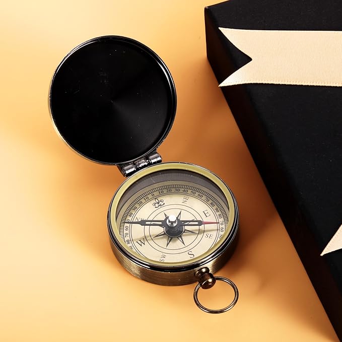 Retirement Gifts for Men, Compass Gifts, You Will Be Missed Vintage Compass Present for Men, Farewell Going Away Goodbye New Beginnings Gifts for Coworkers Colleague Employee,Dorm Room Essentials