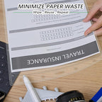 10 Pack Job Ticket Holders 8 1/2" x 11" Waterproof Zip Page Protectors Heavy Duty Dry Erase Document Storage Shop Ticket Holders